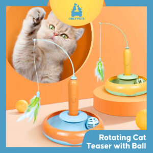 ONLY PETS 2in1 Mainan Kucing Otomatis Turntable Berputar dengan Bola