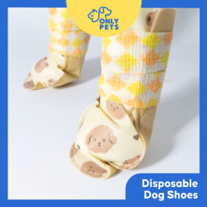 ONLY PETS Sepatu Anjing Sekali Pakai Bermotif Lucu Tahan Air Cute Disposable Dog Shoes Waterproof
