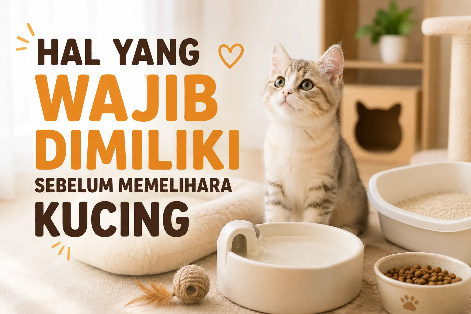 Hal yang Wajib Dimiliki Sebelum Memelihara Kucing