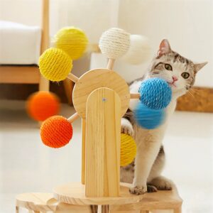 ONLY PETS Ferris Wheel Scratching Cat Toy 2in1 Mainan Interaktif Garukan Bola Berputar