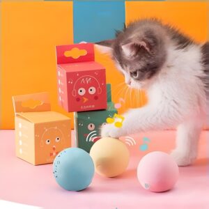 ONLY PETS Mainan Kucing Bola Otomatis Warna Warni dengan Suara