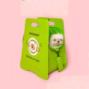 ONLY PETS Tas Hewan Unik Bentuk Papan Peringatan Floor Sign Cat Dog Travelling Bag