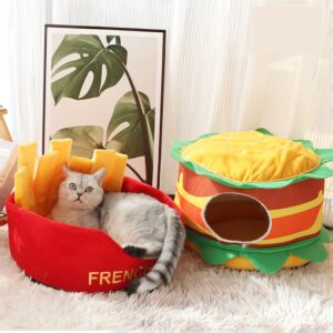 ONLY PETS Rumah Tempat Tidur Kucing Anjing Bentuk Kentang Goreng McDonald’s Pet House