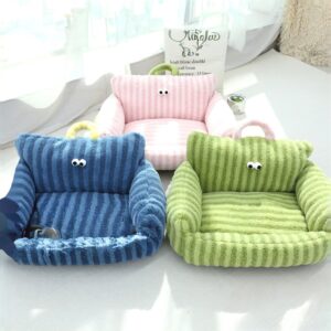 ONLY PETS Sofa Anjing Kucing Motif Strip Estetik Dekorasi Rumah Premium Pet Bed Cushion Tempat Tidur