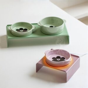 ONLY PETS Tempat Makan Anjing Kucing Pemanas Elektrik Keramik Desk Ceramic Heating Bowl