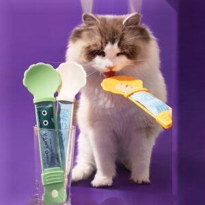 ONLY PETS Sendok Pendorong Makan Cemilan Anjing Kucing Liquid Wet Snack Treat Spoon Feeder