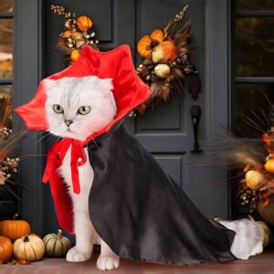 ONLY PETS Kostum Anjing Kucing Baju Jubah Vampir Penyihir Drakula Tema Hallowen Vampire Dracula Cape