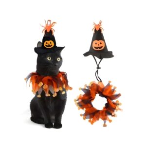 ONLY PETS Kostum Topi Penyihir Anjing Kucing Tema Halloween Cat Dog One Set Hat Set