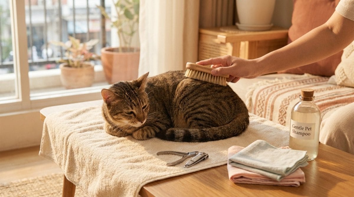 Membersihkan Telinga Kucing dengan Aman.