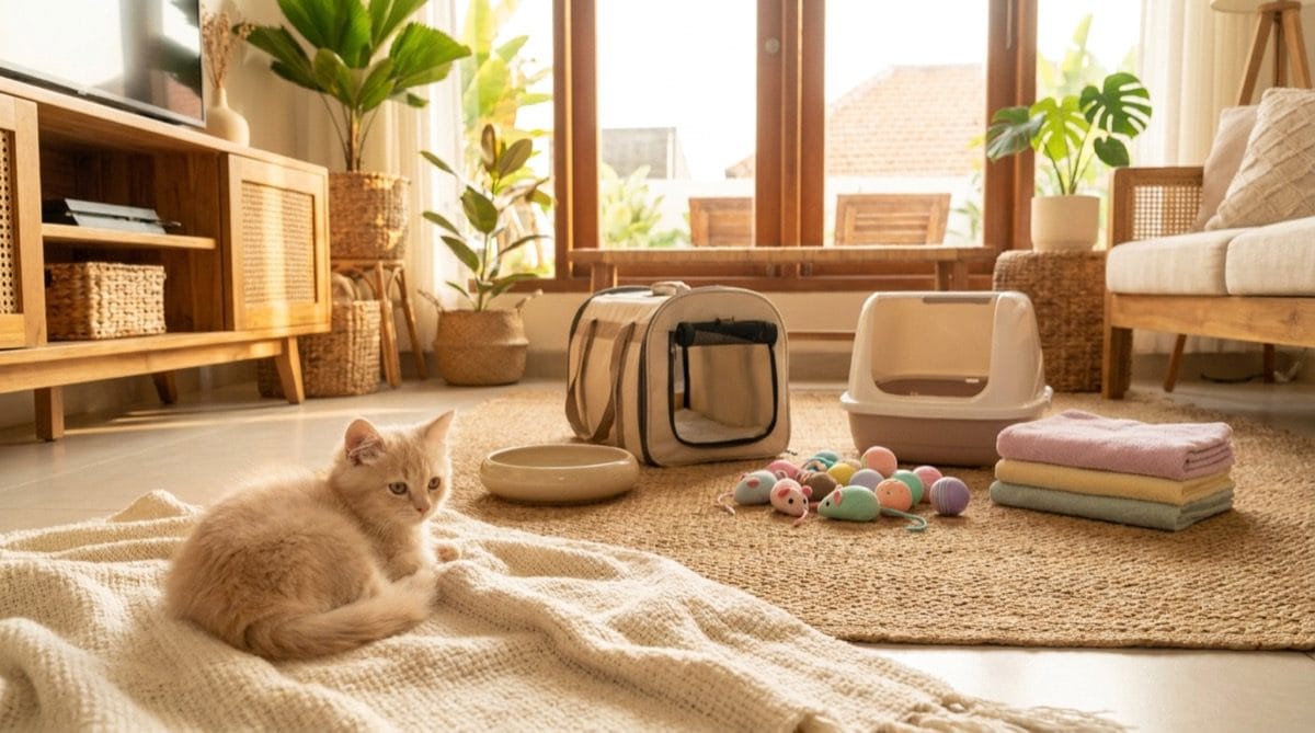 Adaptasi Kitten di Rumah Baru.