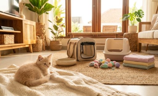 Adaptasi Kitten di Rumah Baru.