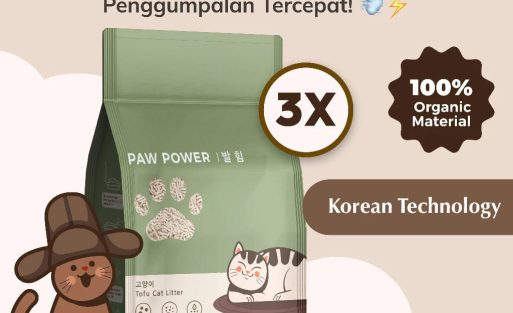 [BUNDLE] PAW POWER Tofu Cat Litter 7L - Pasir Kucing 3 Pack